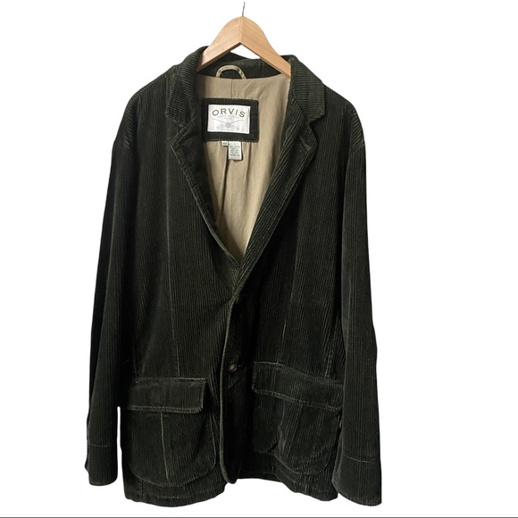 Orvis Dark Green Corduroy Casual Blazer 